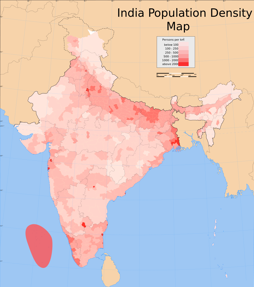 District Level Population Density Map Of India India Map Map Porn Sex Picture